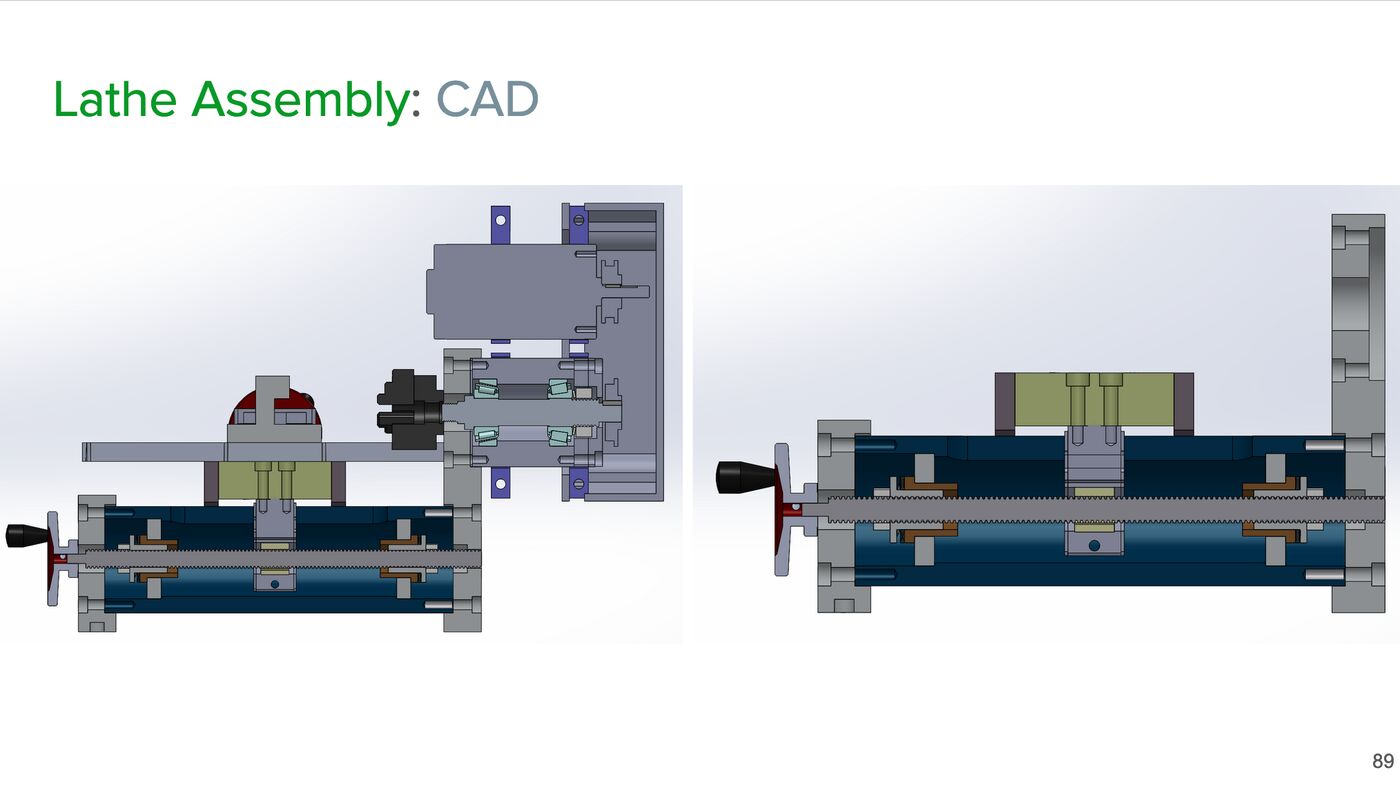 CAD section of the lathe