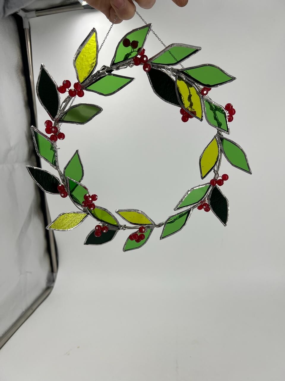 Stained glass wreath
