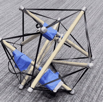 Tensegrity robot, early prototype